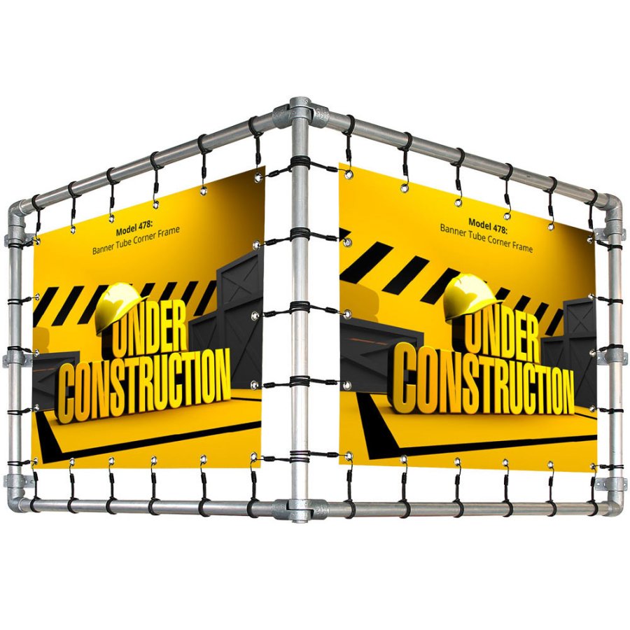 Banner Tube hanging V frame for wall 150 x 100 cm