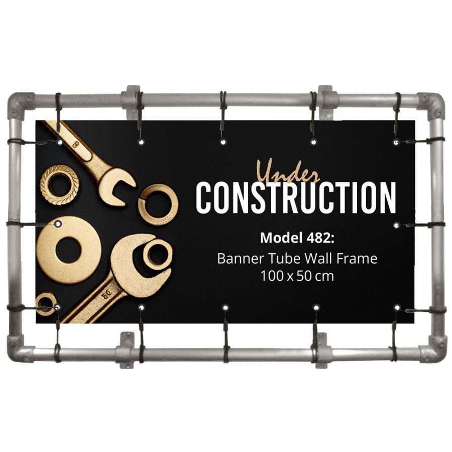 Banner Tube hanging square frame for wall 100 x 50 cm