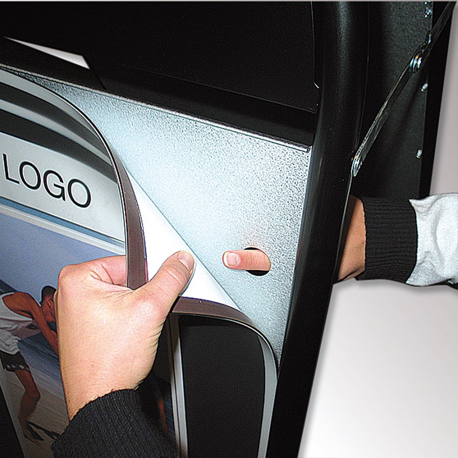 PET frontsheet w/magnet 53x73cm - Black Edge