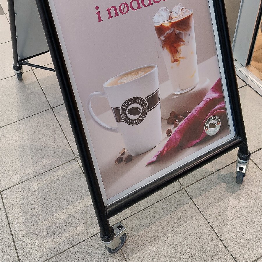 Expo Sign Lux Pavement Board with logo plate and wheels, black, 50 x 70 cm