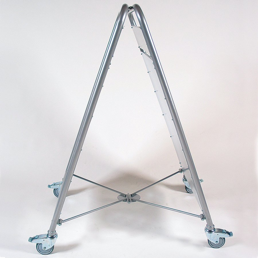 Expo Sign Lux Pavement Board with logo plate and wheels, silver, 50 x 70 cm