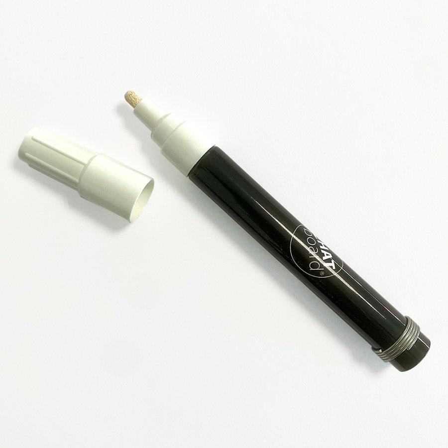 Glass board marker pen, neon white