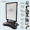 Pavement Sign, Wind-Sign Waterbase Basic, 32 mm, Black, B2 - 50 x 70 cm #12