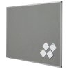 Notice Board with Aluminium Frame Felt 120 x 150 cm Grey #1