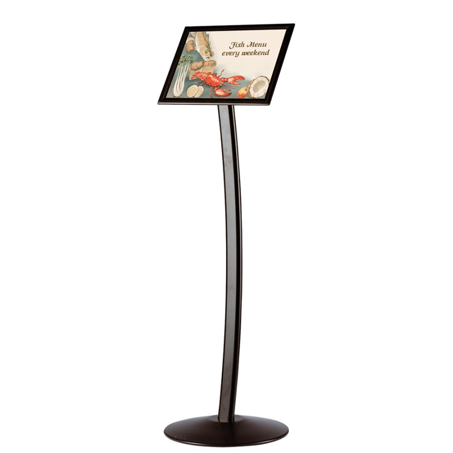 A4 frame for CURVED STAND, black