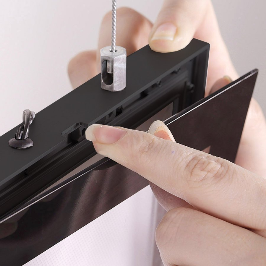 Magneco LED frame Black Double-Sided A1 for indoor use