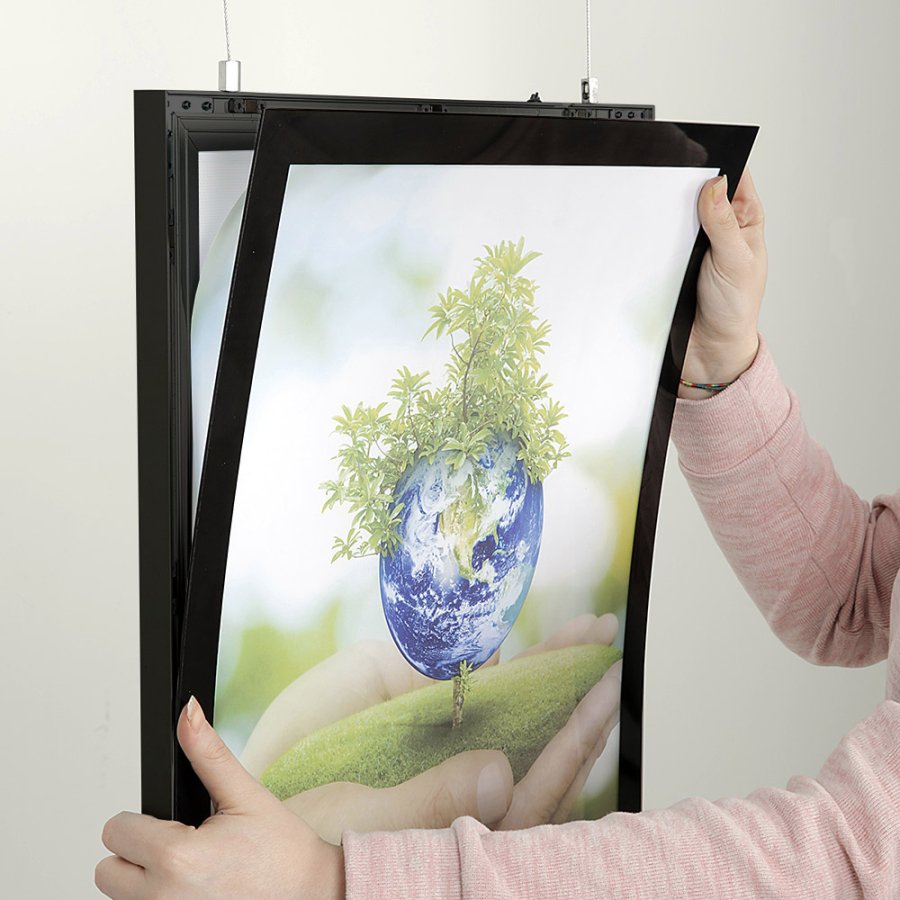 Magneco LED frame Black Double-Sided A1 for indoor use