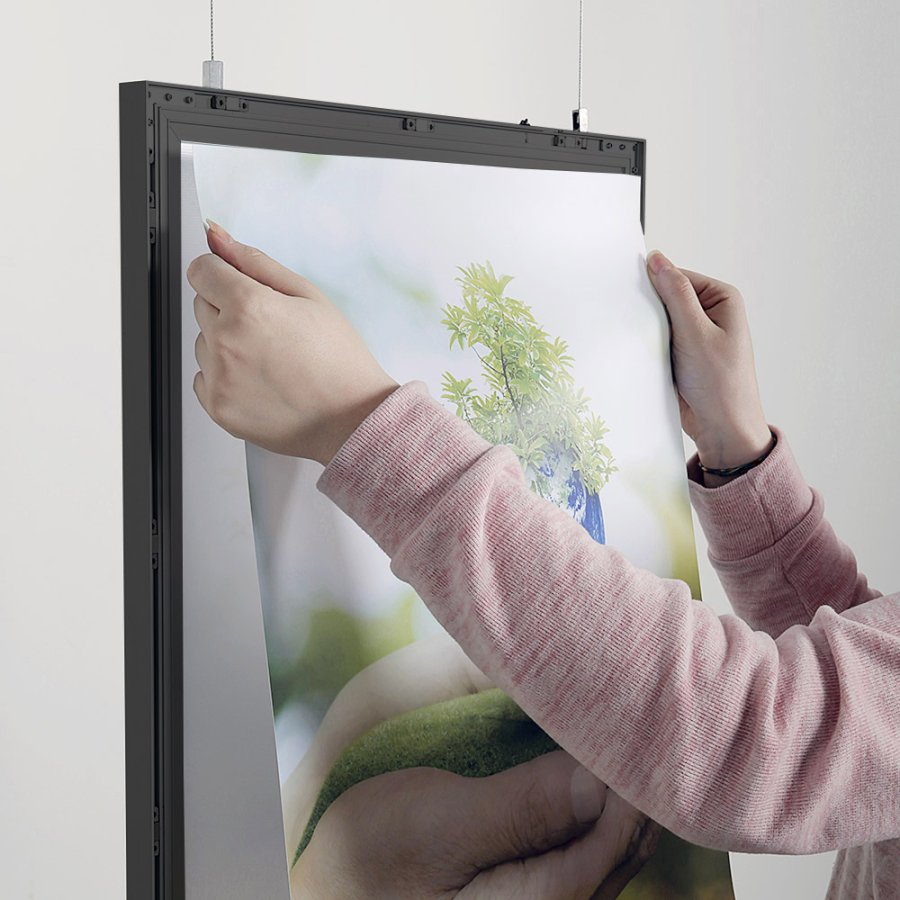 Magneco LED frame Black Double-Sided A1 for indoor use