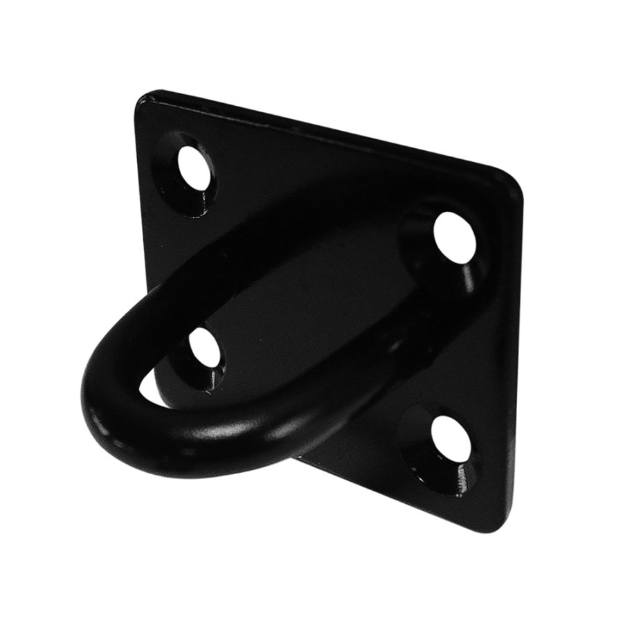 Crowd Control Wall-Mounted Rope Barrier Post, Black