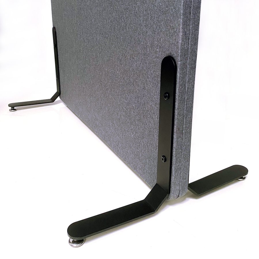 ZONE Hush Wall acoustic wall room divider Dark grey fabric 136x80 cm with standard feet