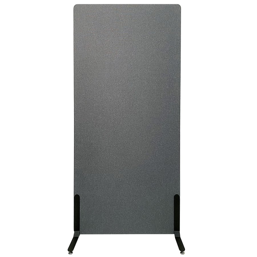 ZONE Hush Wall acoustic wall and room divider Dark grey with fabric covering and standard feet 170 x 80 x 4 cm