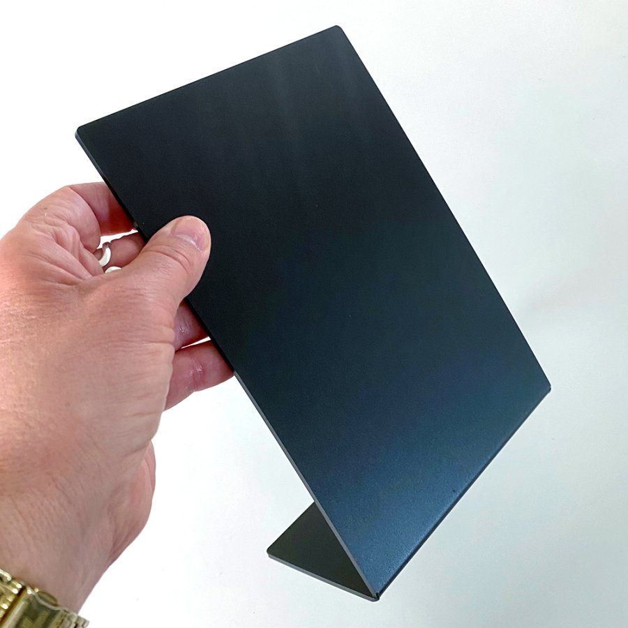 Black A5 vertical Menu Holder blackboard for chalk