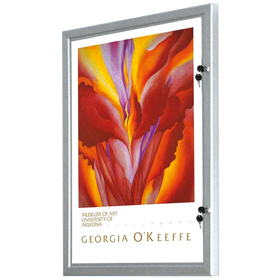 Lockable Notice Board, Whiteboard, Aluminium Frame, A1 - 59,4 x 84,1 cm
