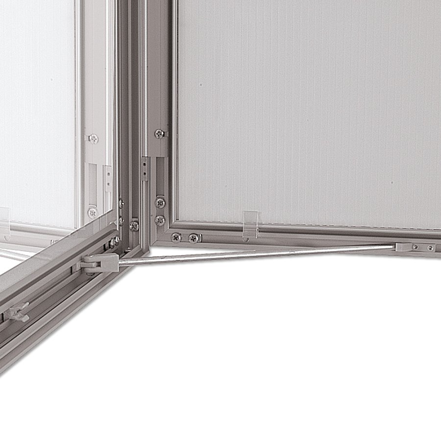 Lockable Notice Board, Whiteboard, Aluminium Frame, B1 - 70 x 100 cm