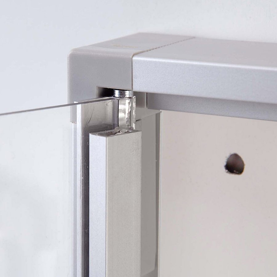 Info box with Magnetic Whiteboard, lockable on the front, 4 x A4, indoor, 51.5 x 68.5 cm