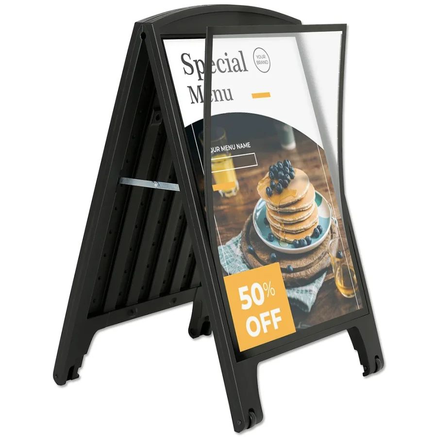 APET cover sheet for Compact Plast A-board, A1, black (6153) - 1mm