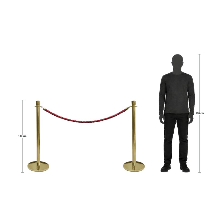Rope barrier post, Gold