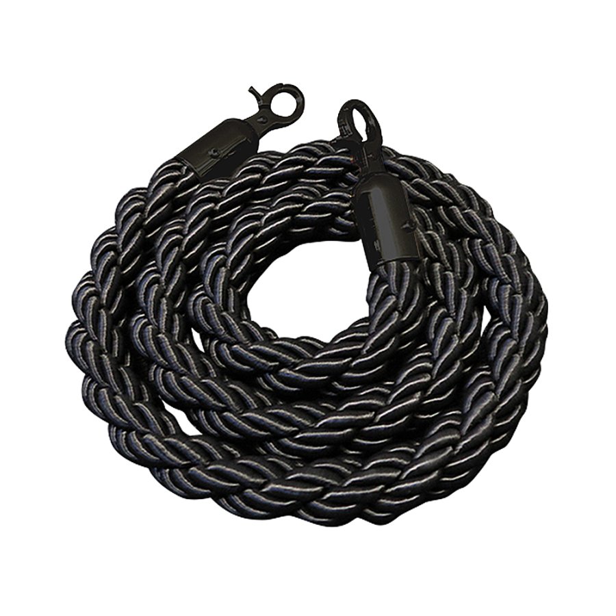 Crowd control, Rope, 150 cm, Black