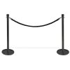 Crowd Control Wall-Mounted Rope Barrier Post, Black #7