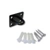 Crowd Control Wall-Mounted Rope Barrier Post, Black #1