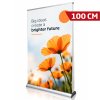 Here are three SEO-friendly Danish title suggestions:

1) Double-sided roll-up 100 cm in aluminum - sleek and portable  
2) Sleek double-sided roll-up 100 cm | Aluminum display  
3) Roll-up 100 cm (double-sided) in aluminum - perfect for trade shows and events #1